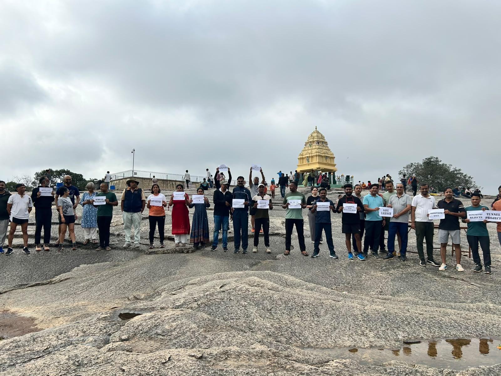 Lalbagh walkers continue protest against tunnel road project