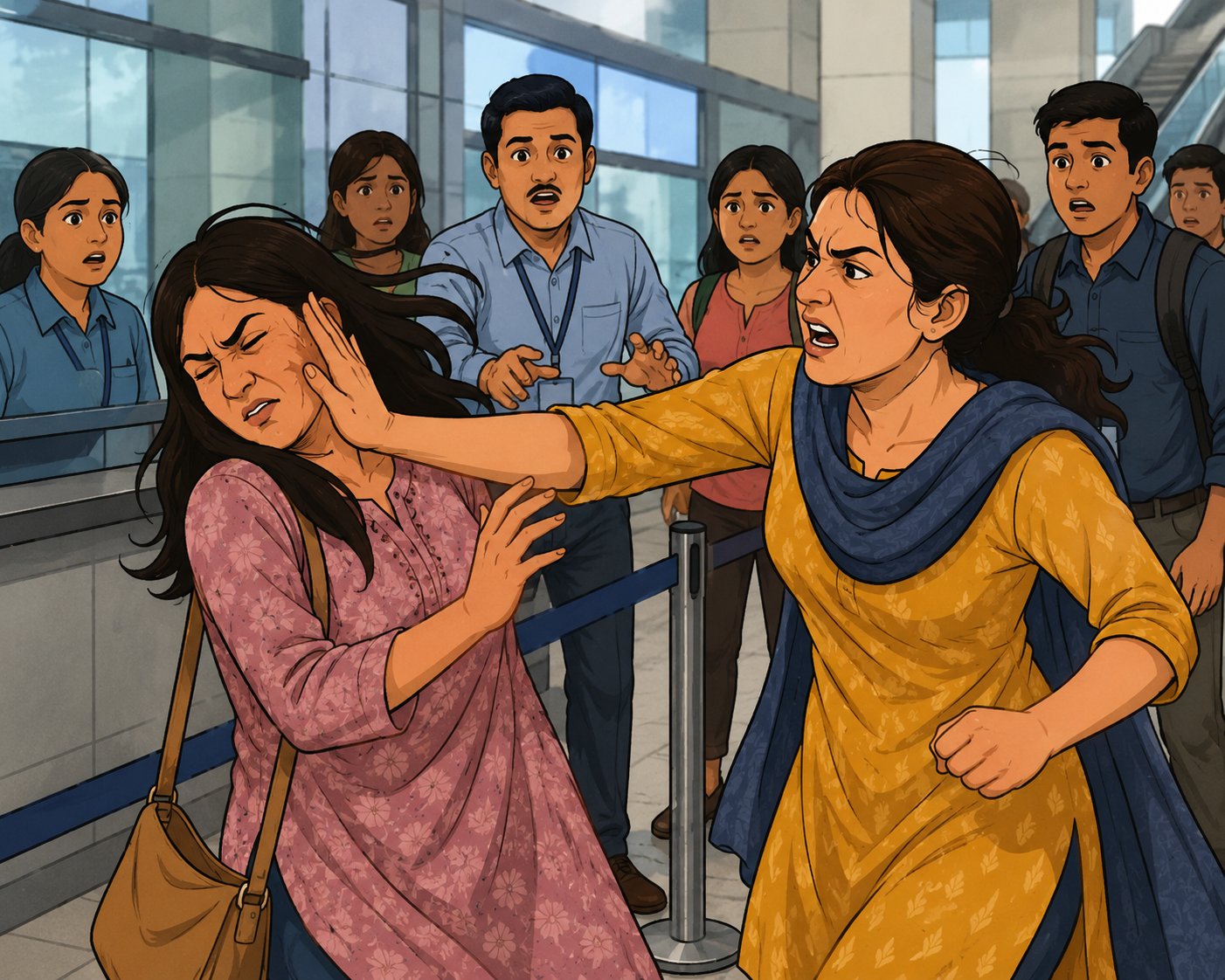 Bengaluru Metro queue dispute turns violent as woman punches commuter